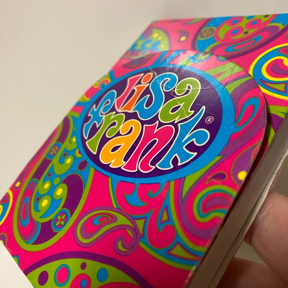 Lisa Frank Mini Notepad Y2K Pink Paisley Stationery Self Closure Memo Pad